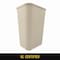 Rubbermaid Commercial 10 gal Rectangular Indoor Metal Can, Beige, Open Top, Fiberglass, 15 in FG254400BEIG - alternate 5